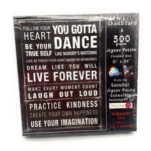Chalkboard a 300 piece jigsaw puzzle 21x24 sunsout collection by punchstudio new